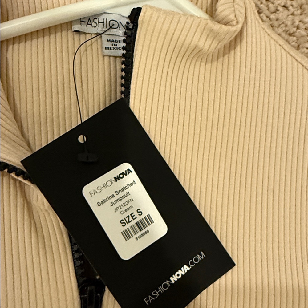 Fashion Nova Tan Seamless Jumpsuit - Picture 6 of 9